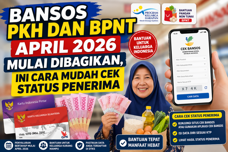 Bansos PKH Dan BPNT April 2026 Mulai Dibagikan, Ini Cara Mudah Cek Status Penerima