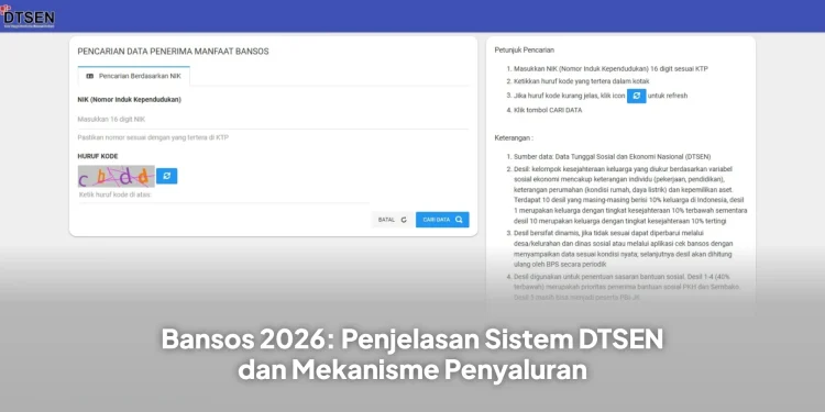 Bansos 2026: Penjelasan Sistem DTSEN dan Mekanisme Penyaluran
