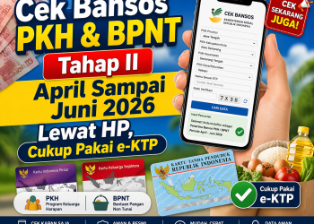 Cek Bansos PKH & BPNT Tahap II April Sampai Juni 2026 Lewat HP, Cukup Pakai e-KTP