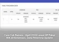 Cara Cek Bansos : April 2026 Lewat HP Pakai NIK di Kemensos, Data Penerima Update