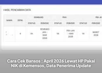 Cara Cek Bansos : April 2026 Lewat HP Pakai NIK di Kemensos, Data Penerima Update