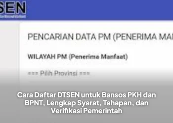 Cara Daftar DTSEN untuk Bansos PKH dan BPNT, Lengkap Syarat, Tahapan, dan Verifikasi Pemerintah