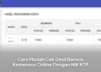 Cara Mudah Cek Desil Bansos Kemensos Online Dengan NIK KTP