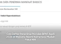 Cek Daftar Penerima PKH dan BPNT April 2026 di Website Resmi Kemensos Mudah Pakai NIK