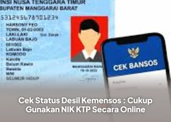 Cek Status Desil Kemensos : Cukup Gunakan NIK KTP Secara Online
