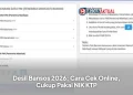 Desil Bansos 2026: Cara Cek Online, Cukup Pakai NIK KTP