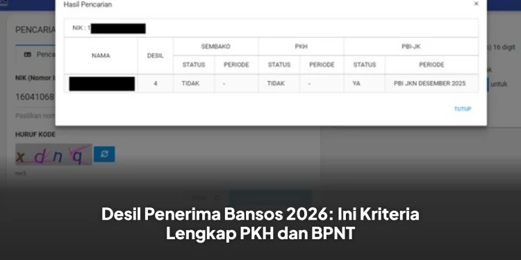 Desil Penerima Bansos 2026: Ini Kriteria Lengkap PKH dan BPNT