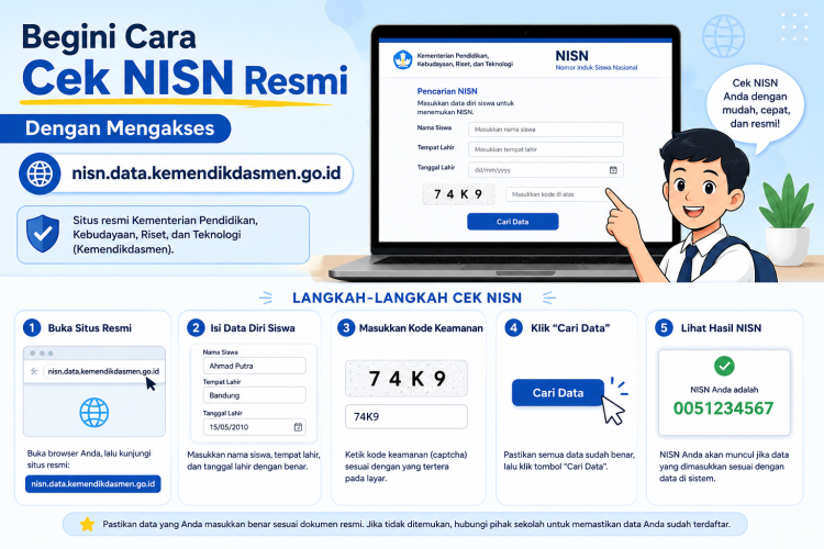 Begini Cara Cek NISN Resmi Dengan Mengakses nisn.data.kemendikdasmen.go.id