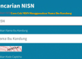 Cara Cek NISN Menggunakan Nama Ibu Kandung