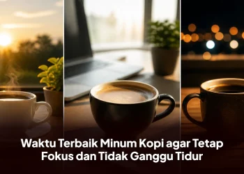 ilustrasi waktu terbaik minum kopi di pagi hari