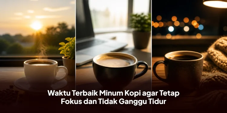 ilustrasi waktu terbaik minum kopi di pagi hari