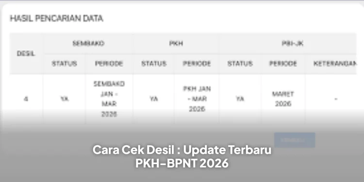 Cara Cek Desil : Update Terbaru PKH-BPNT 2026