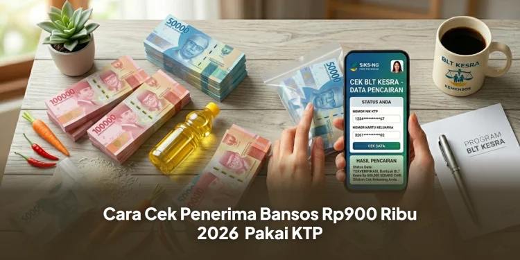 Bansos Rp900 Ribu 2026 Cair Lagi? Ini Penjelasan Pemerintah dan Cara Cek Penerima Pakai KTP