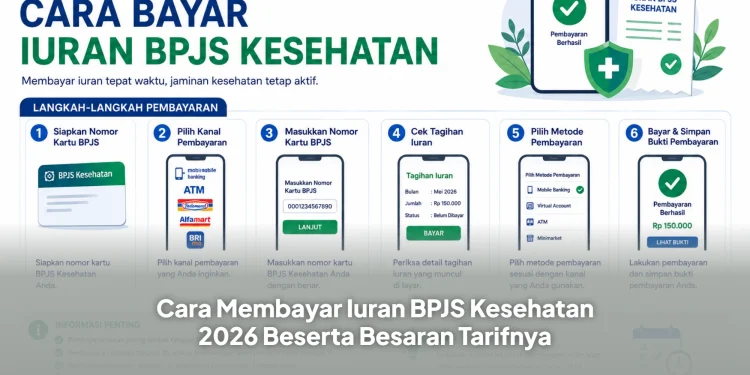 Cara Membayar Iuran BPJS Kesehatan 2026 Beserta Besaran Tarifnya