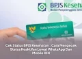 Cek Status BPJS Kesehatan : Cara Mengecek Status Keaktifan Lewat WhatsApp Dan Mobile JKN