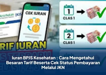 Iuran BPJS Kesehatan : Cara Mengetahui Besaran Tarif Beserta Cek Status Pembayaran Melalui JKN