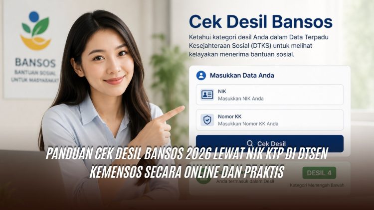 Panduan Cek Desil Bansos 2026 Lewat NIK KTP di DTSEN Kemensos Secara Online dan Praktis