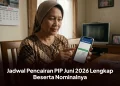buatkan gambar orsng tua lagi cek pip dihp dirumah